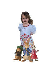 Load image into Gallery viewer, Colour with character - Little girl drawn with Peter rabbit  - Color drawing -drawings and portraits from your photos - drawking.com - Drawking