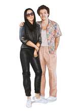 Load image into Gallery viewer, Colour with character - Woman drawn with Harry Styles  - Color drawing -drawings and portraits from your photos - drawking.com - Drawking